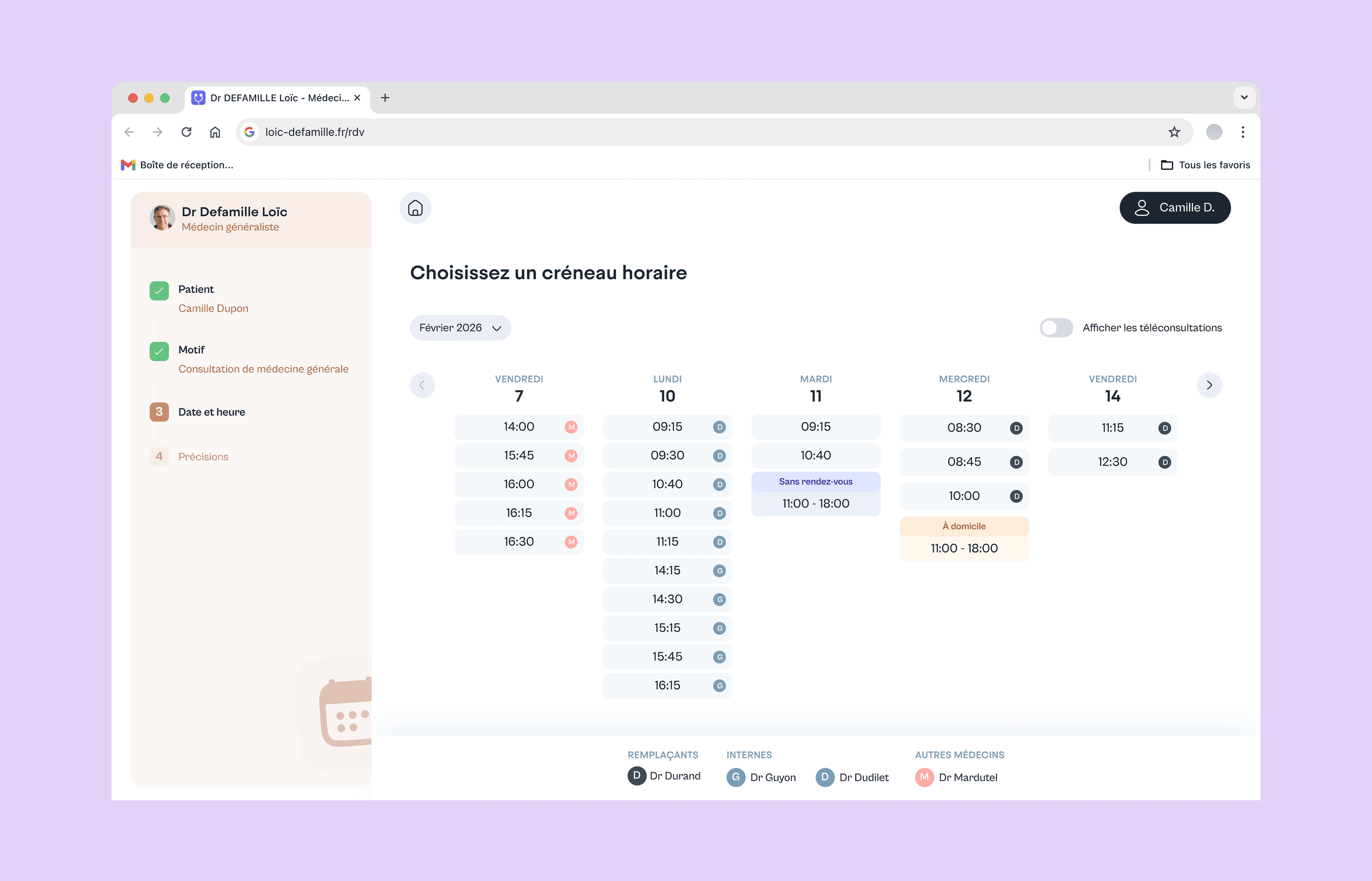 MadeForMed interface