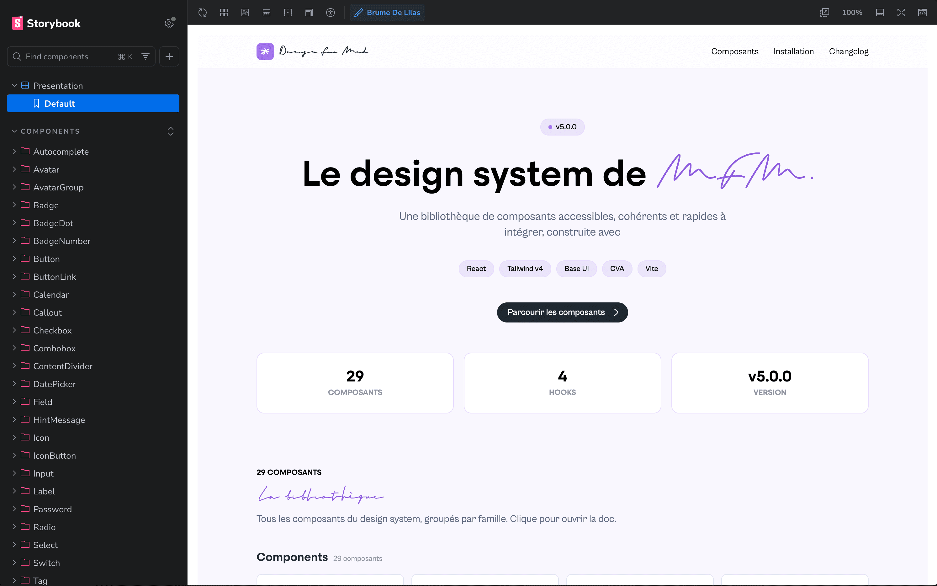 MadeForMed design system